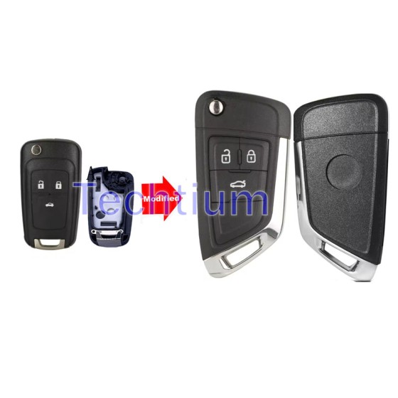 3 botones de la carcasa de la llave de vuelta remota para Buick Excelle,Chevrolet Cavalier,Sail